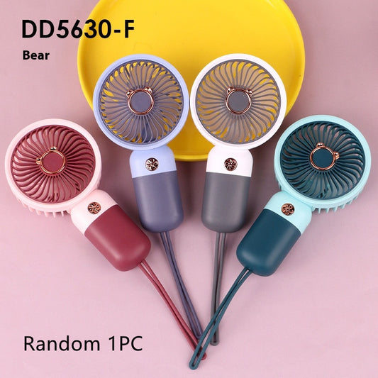 Cartoon Mini Handheld Fan Portable Charging USB